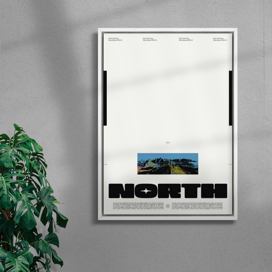 North contemporary wall art print by Ricky Mocky - sold by DROOL