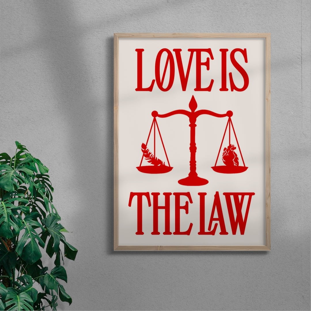 Love is the Law contemporary wall art print by Utsav Verma - sold by DROOL