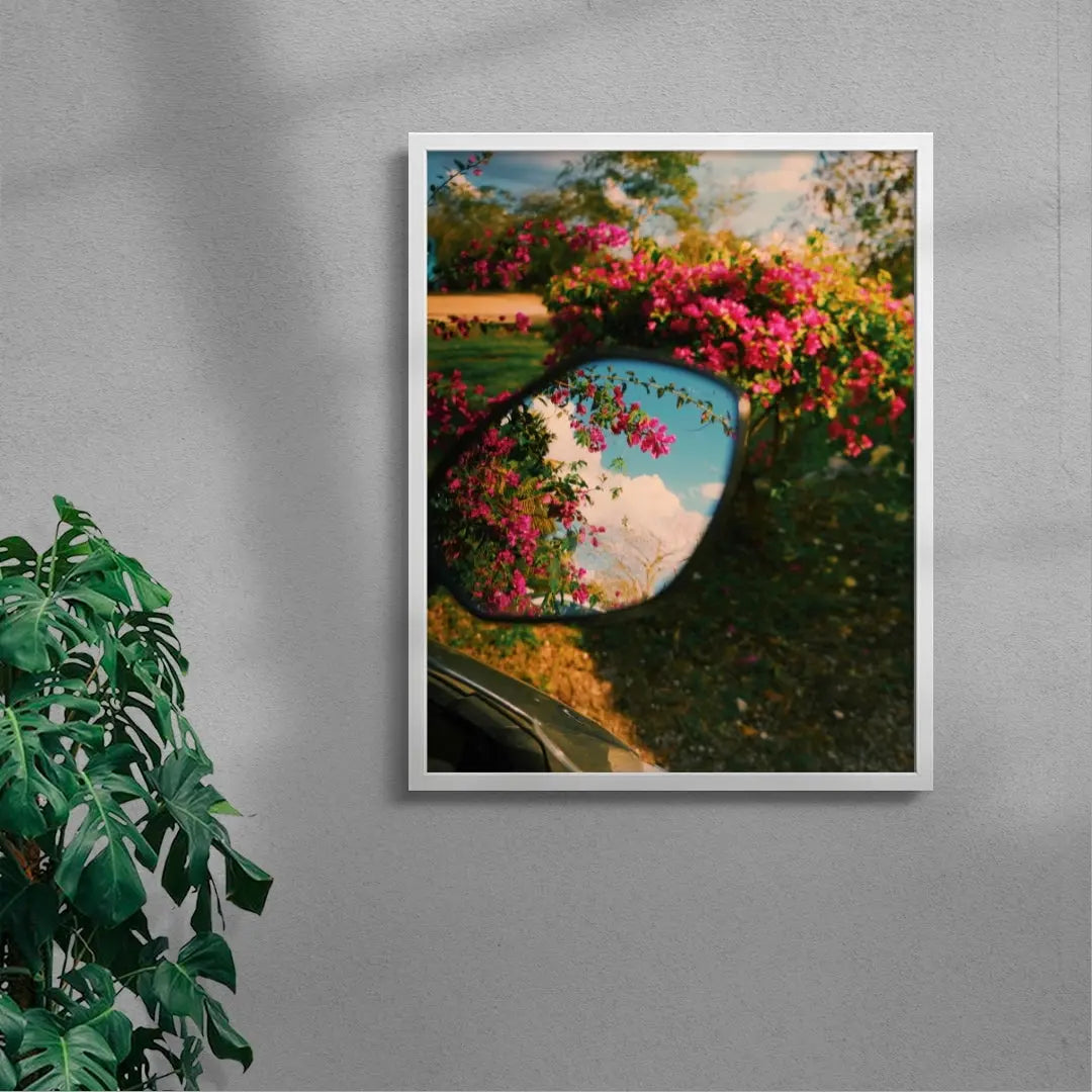 Mirror Bloom contemporary wall art print by Mandy Sham - sold by DROOL
