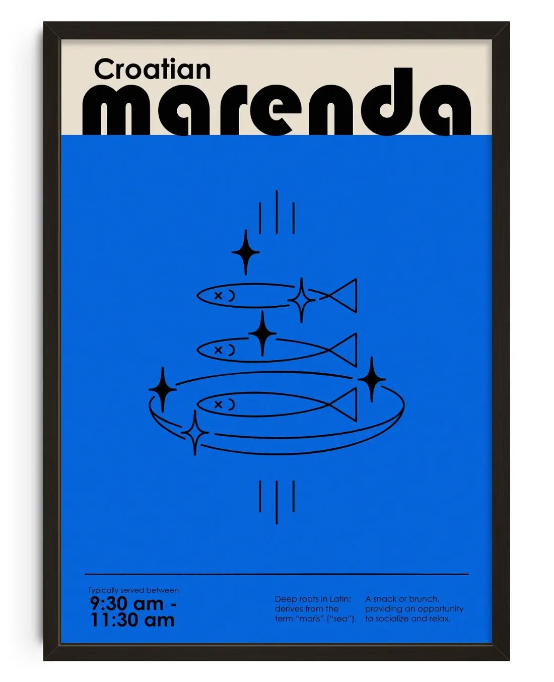 Croatian Marenda Fish contemporary art print by Paulina Budka - sold by DROOL