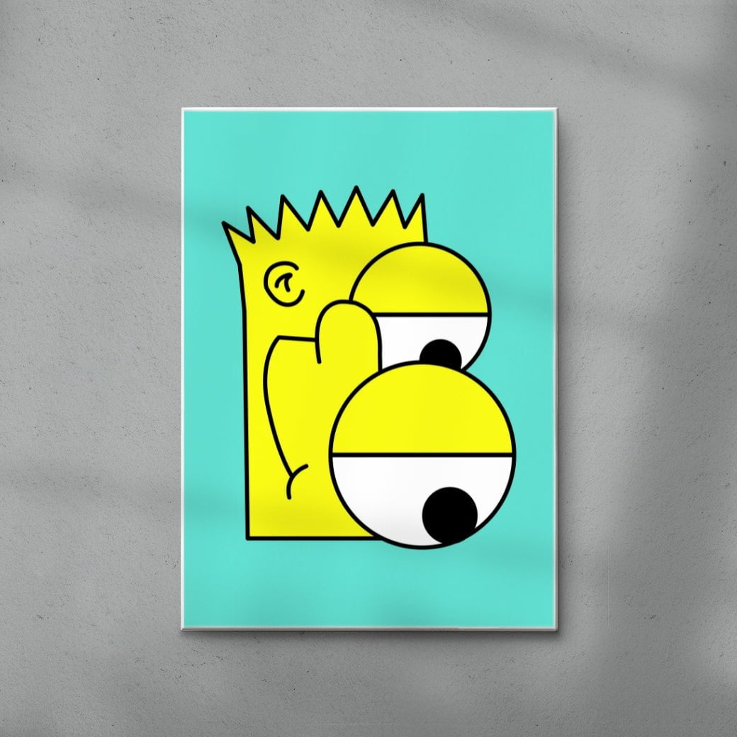 Picasso Bart contemporary wall art print by Ignorance1 - sold by DROOL