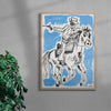 Cowboy Chase contemporary wall art print by Caitlin Flood-Molyneux - sold by DROOL