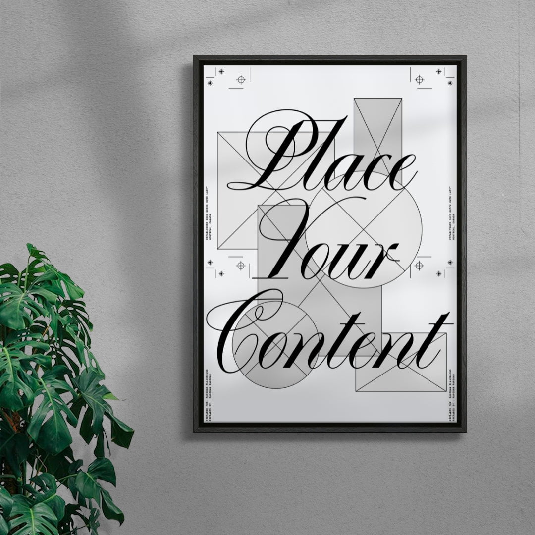 Place your content contemporary wall art print by Pangram Pangram Foundry - sold by DROOL