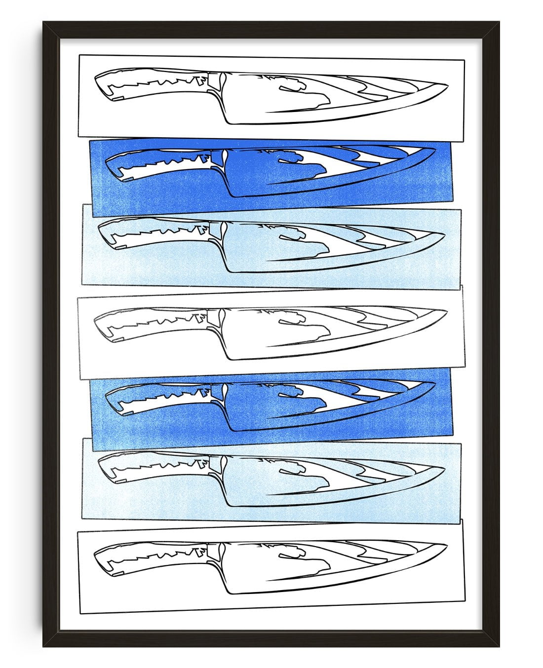 Knife Skills contemporary wall art print by DEINSVIBING - sold by DROOL