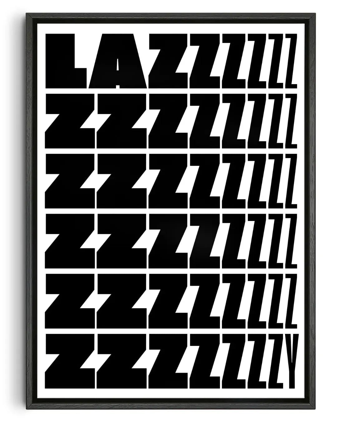 Lazy contemporary canvas art print by Carilla Karahan - sold by DROOL