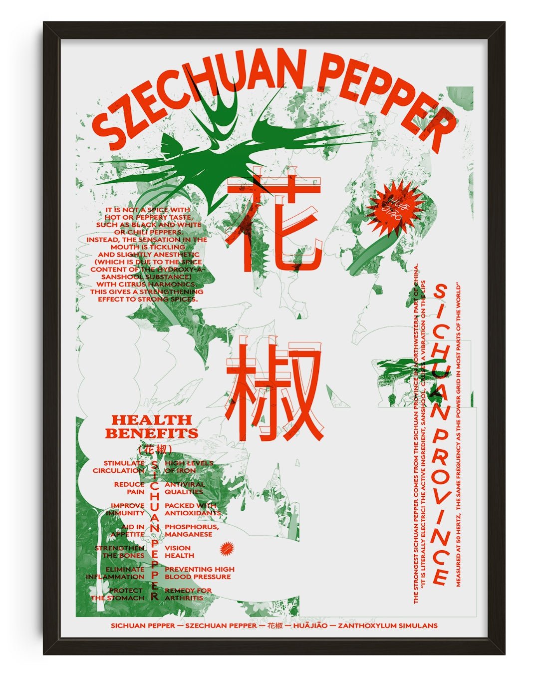 Szechuan Pepper contemporary wall art print by Studio Trikken - sold by DROOL