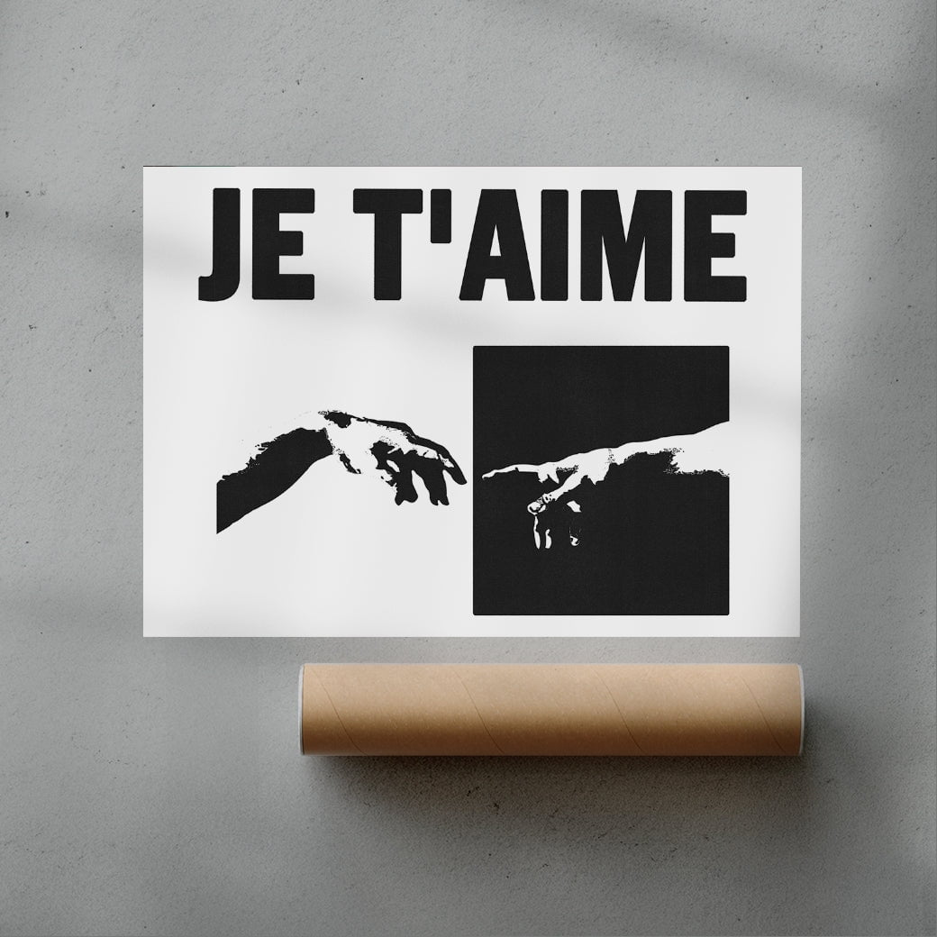 Je t’aime contemporary wall art print by Utsav Verma - sold by DROOL