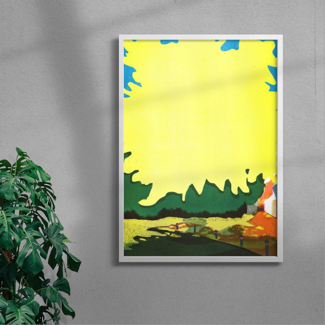 Ginkgo contemporary wall art print by Lily Kong - sold by DROOL