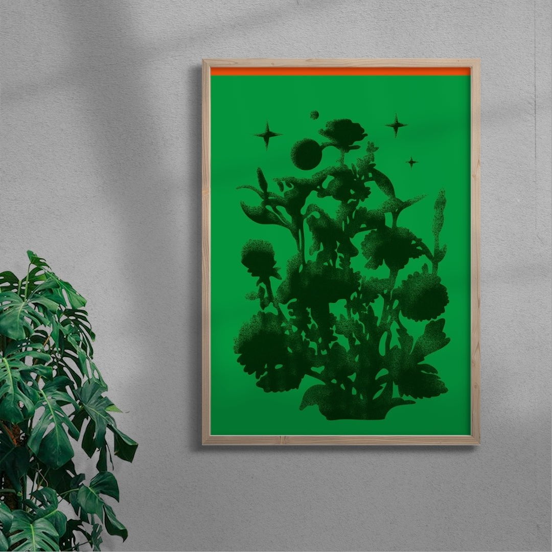 Greenness contemporary wall art print by Juan Sebastián Rosillo - sold by DROOL