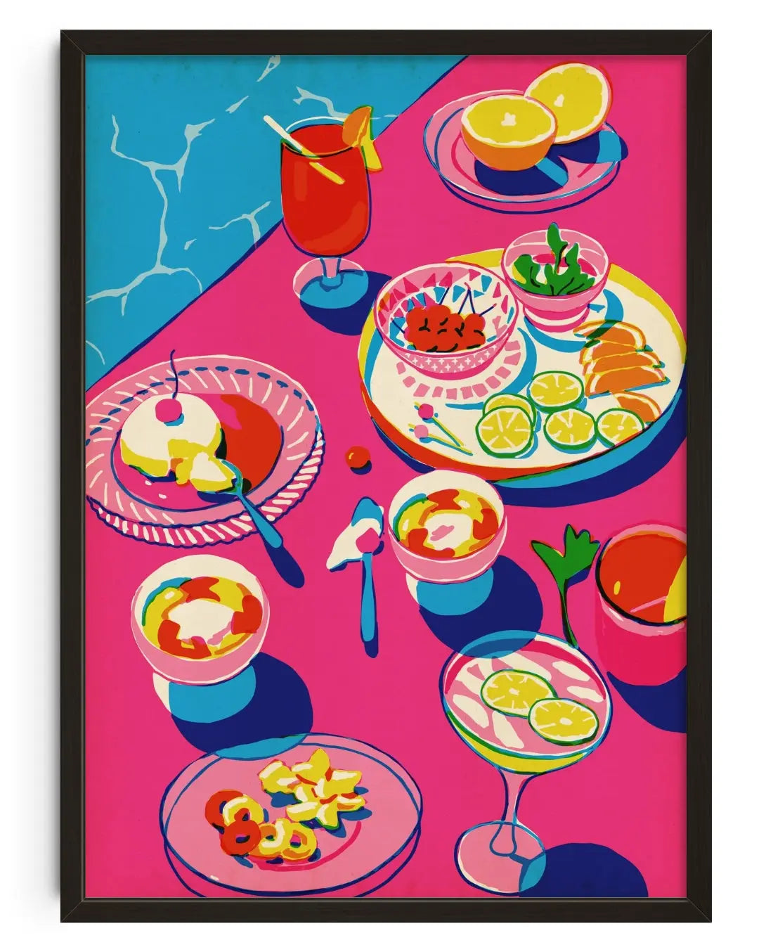Blissful Summer Vacation contemporary art print by Qi Ren - sold by DROOL