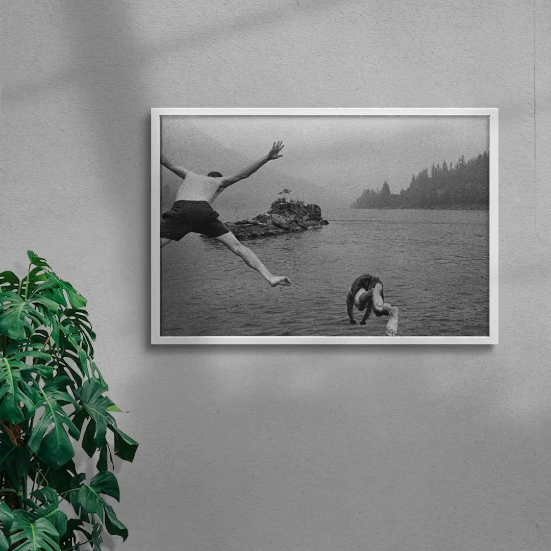 Leaping In contemporary wall art print by Alex Botton - sold by DROOL