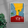 Cafe Terrace contemporary wall art print by mareykrap - sold by DROOL
