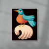 Bird on hand contemporary wall art print by Juan de la Rica - sold by DROOL