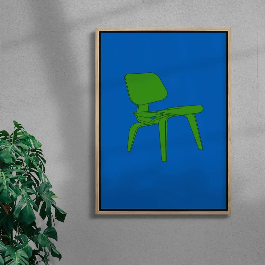 GREEN CHAIR contemporary wall art print by Thomas Hedger - sold by DROOL