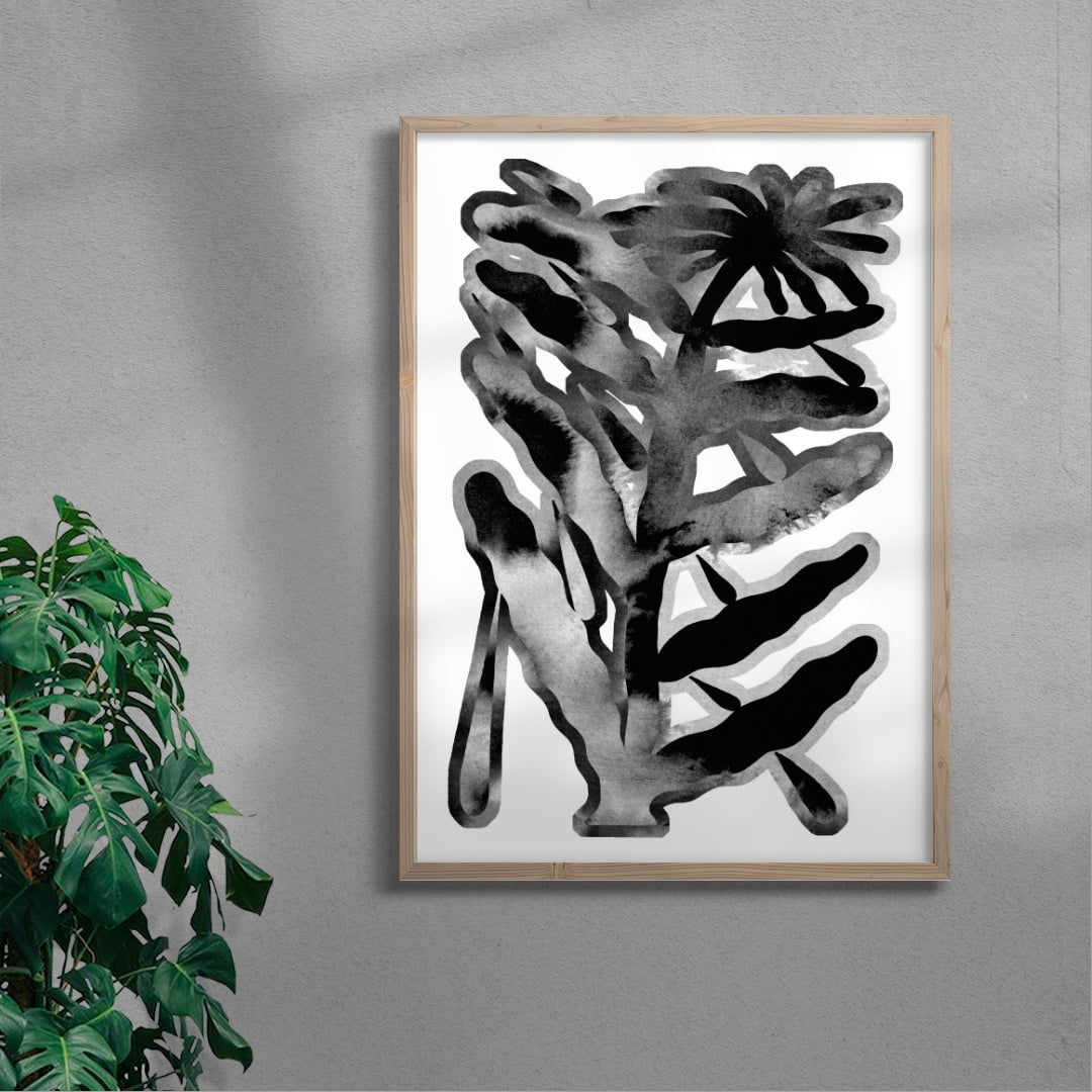 The Flower and the drops contemporary wall art print by Célestin Krier - sold by DROOL