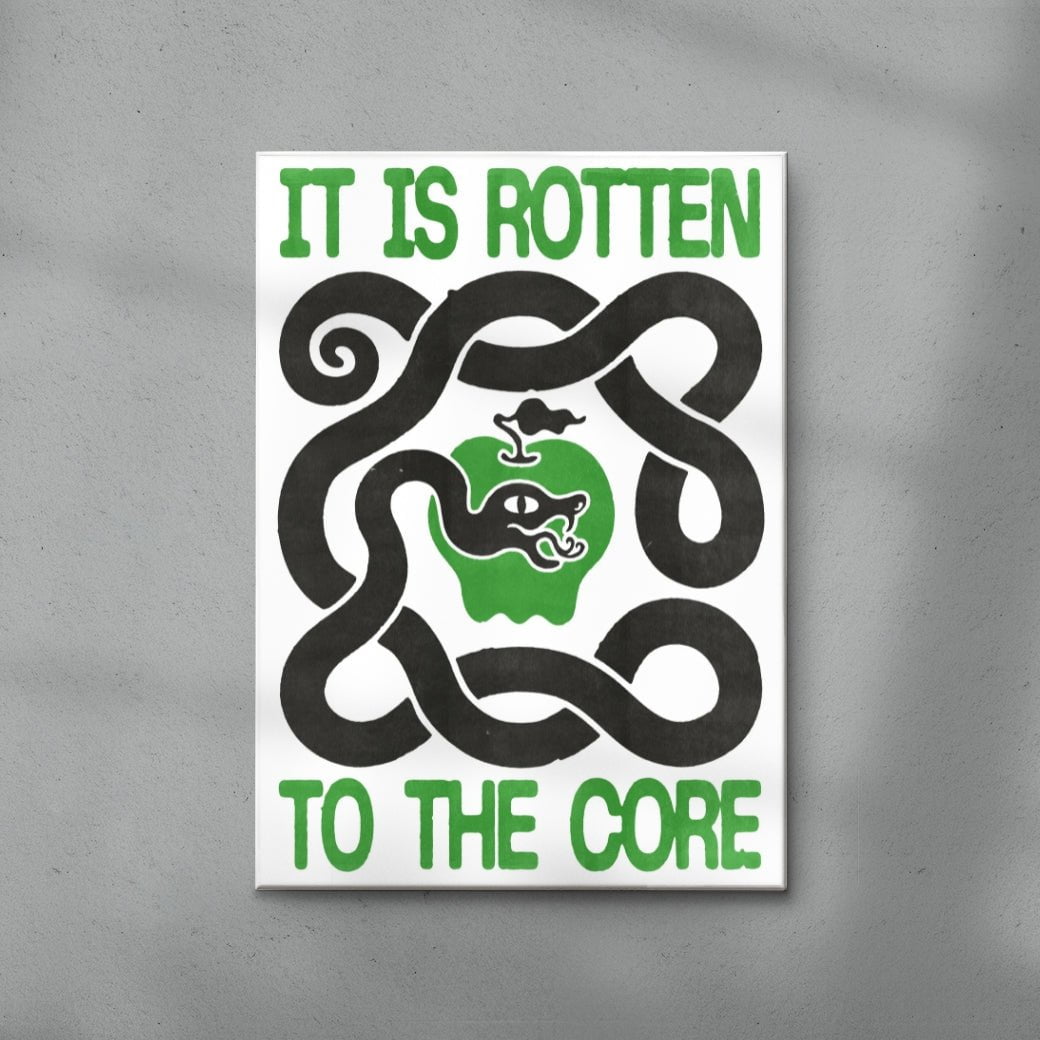 ROTTEN TO THE CORE contemporary wall art print by Alexander Khabbazi - sold by DROOL