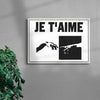 Je t’aime contemporary wall art print by Utsav Verma - sold by DROOL