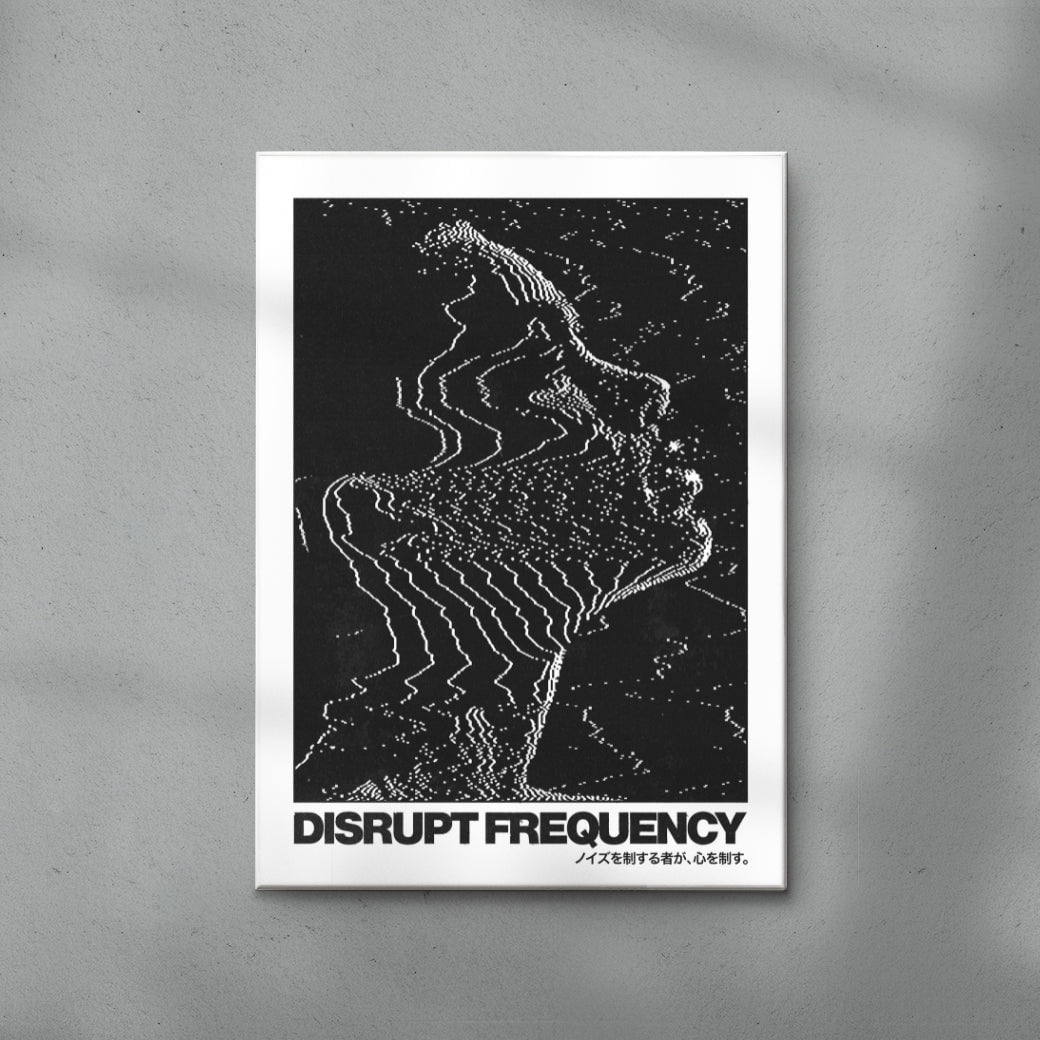 Disrupt Frequency contemporary wall art print by Todd Pham - sold by DROOL