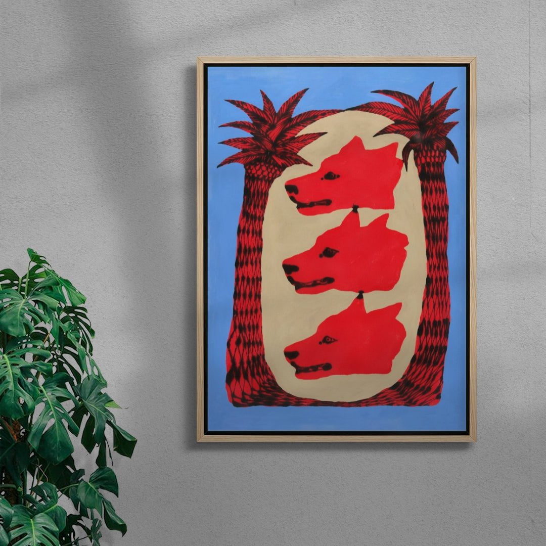 Wild Dogs contemporary wall art print by Kwonny - sold by DROOL