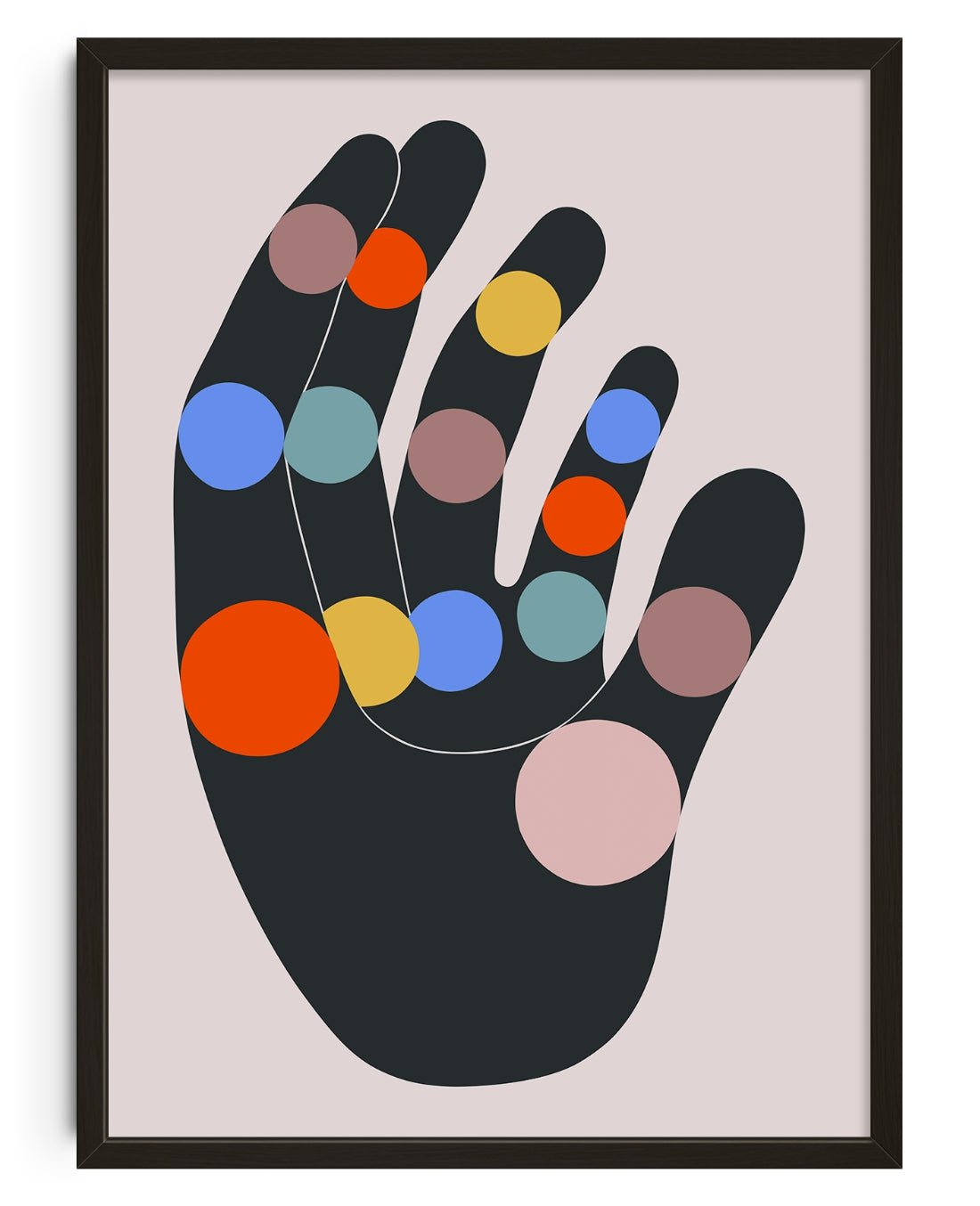 Colors Hand contemporary wall art print by David Vanadia - sold by DROOL