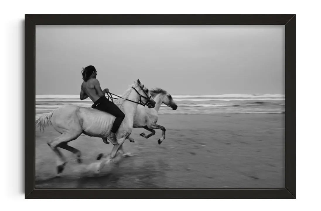 Beach Gallop contemporary wall art print by Korbinian Grad - sold by DROOL