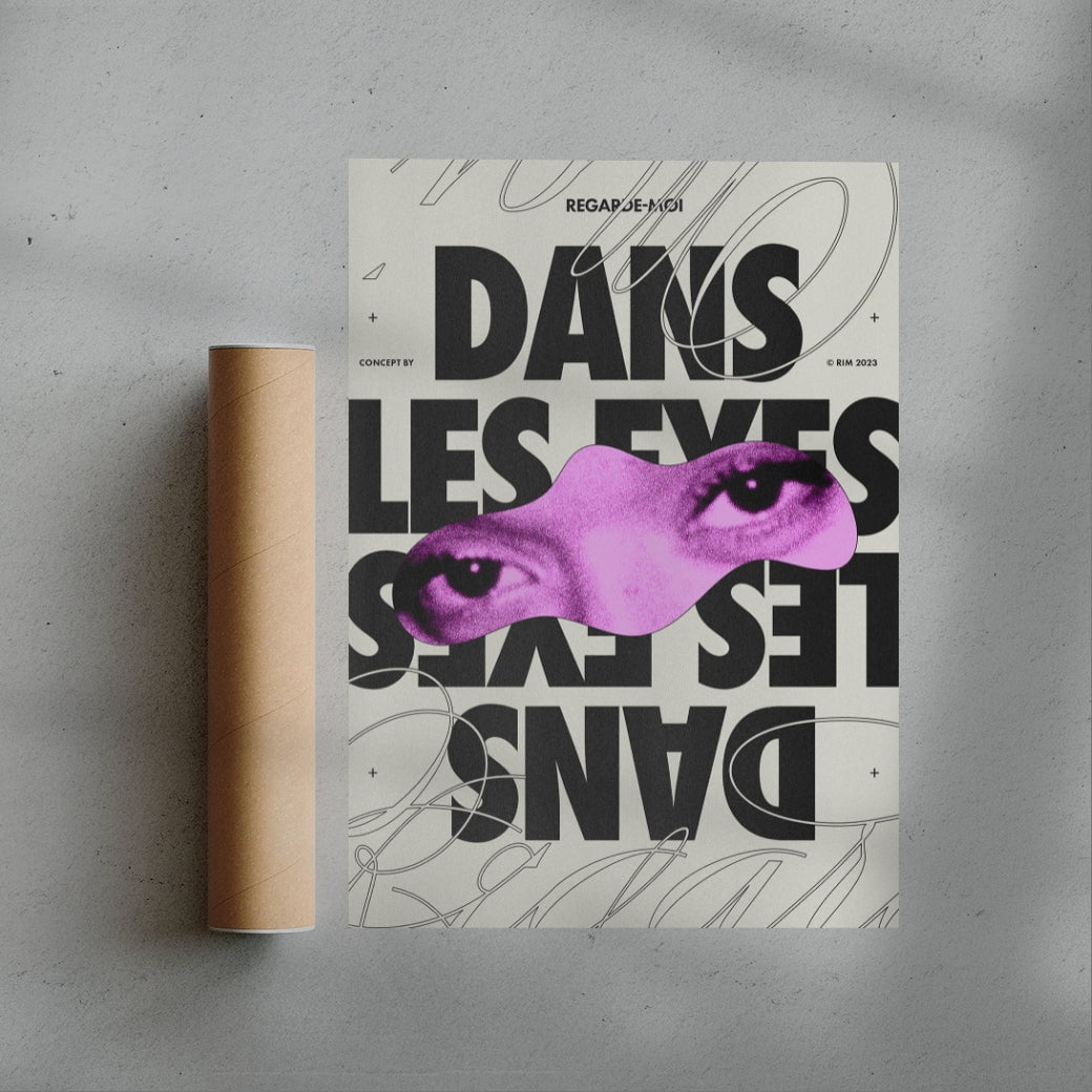 Dans les Eyes contemporary wall art print by RIM Atelier - sold by DROOL