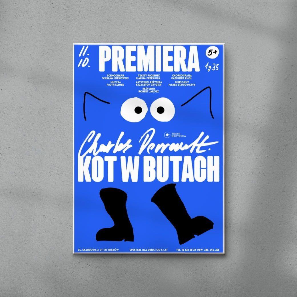 Pussin Boots contemporary wall art print by Mikhail Lychkovskiy - sold by DROOL