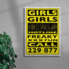 GIRLS GIRLS GIRLS contemporary wall art print by Sven Silk - sold by DROOL