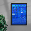This is not BLUE (happiness dwells) contemporary wall art print by mareykrap - sold by DROOL