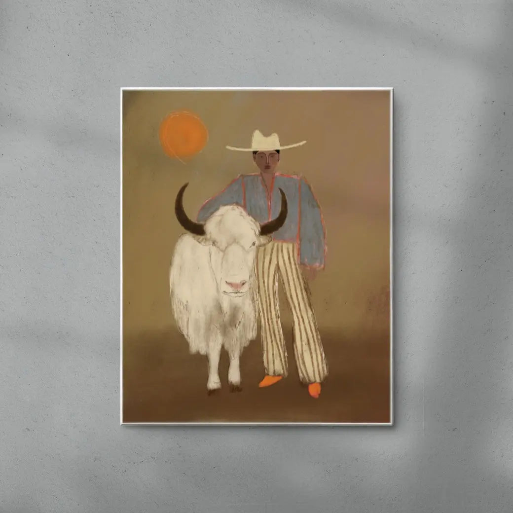 Cow And Girl