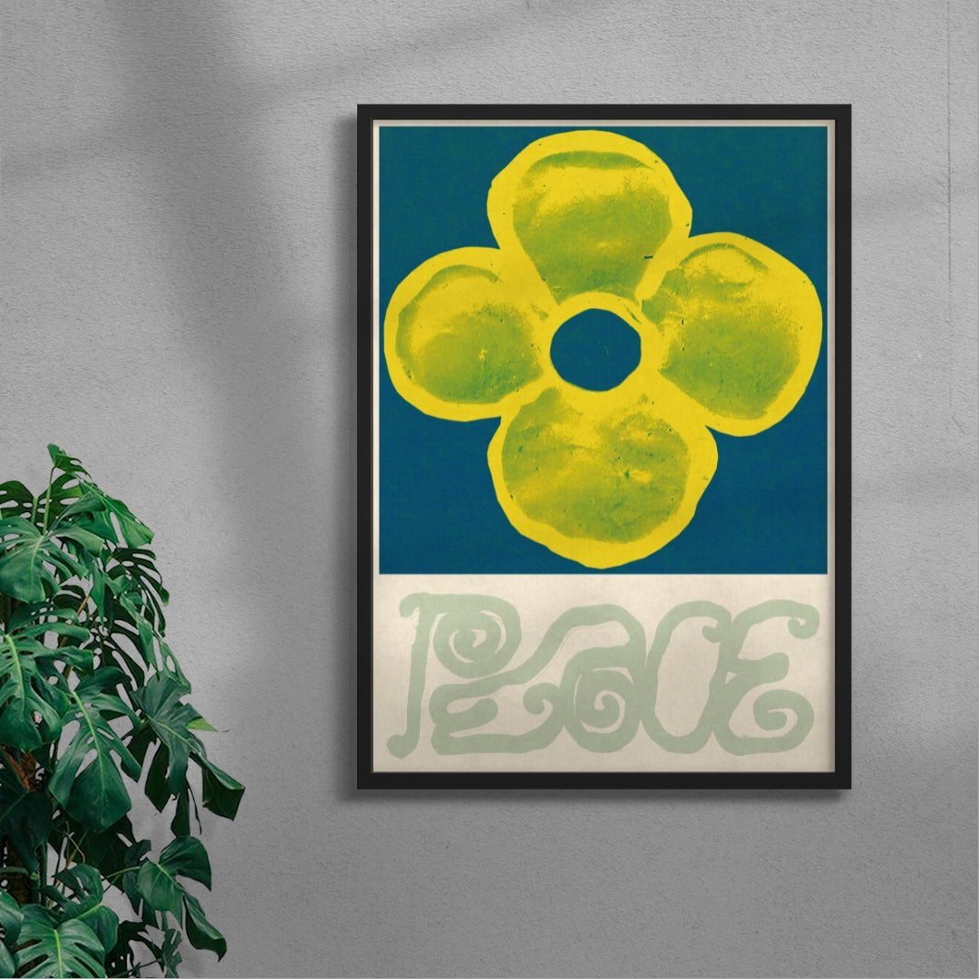 PEACE contemporary wall art print by Imo Sinclair - sold by DROOL