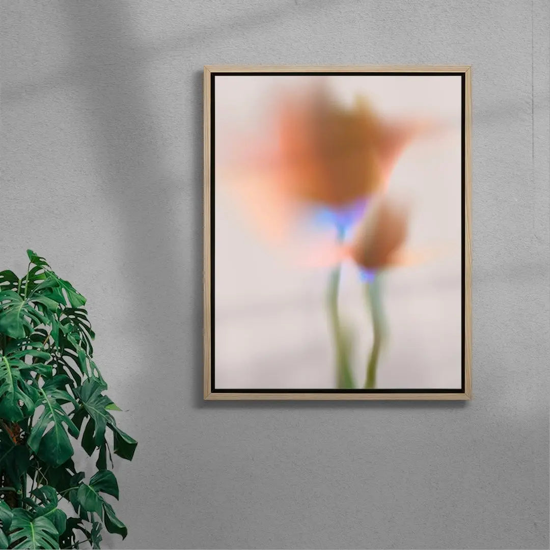 Orange Flower contemporary wall art print by Federico Sánchez - sold by DROOL