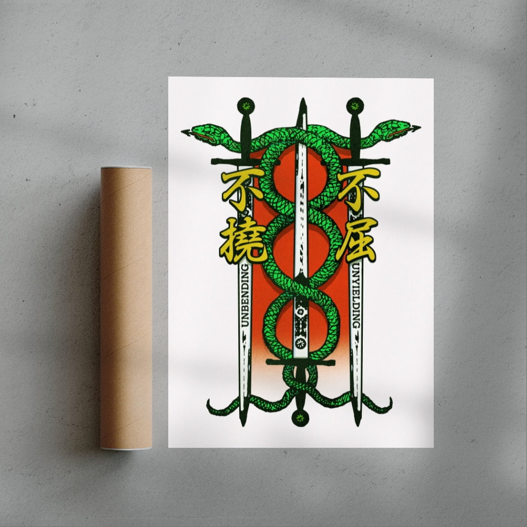 Unbending and Unyielding contemporary wall art print by Othman Zougam - sold by DROOL