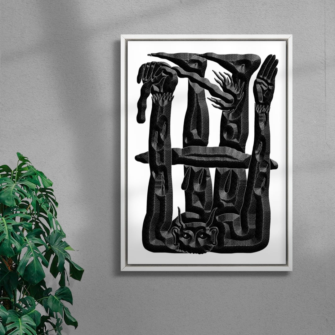 The Faune and the Cloud contemporary wall art print by Célestin Krier - sold by DROOL