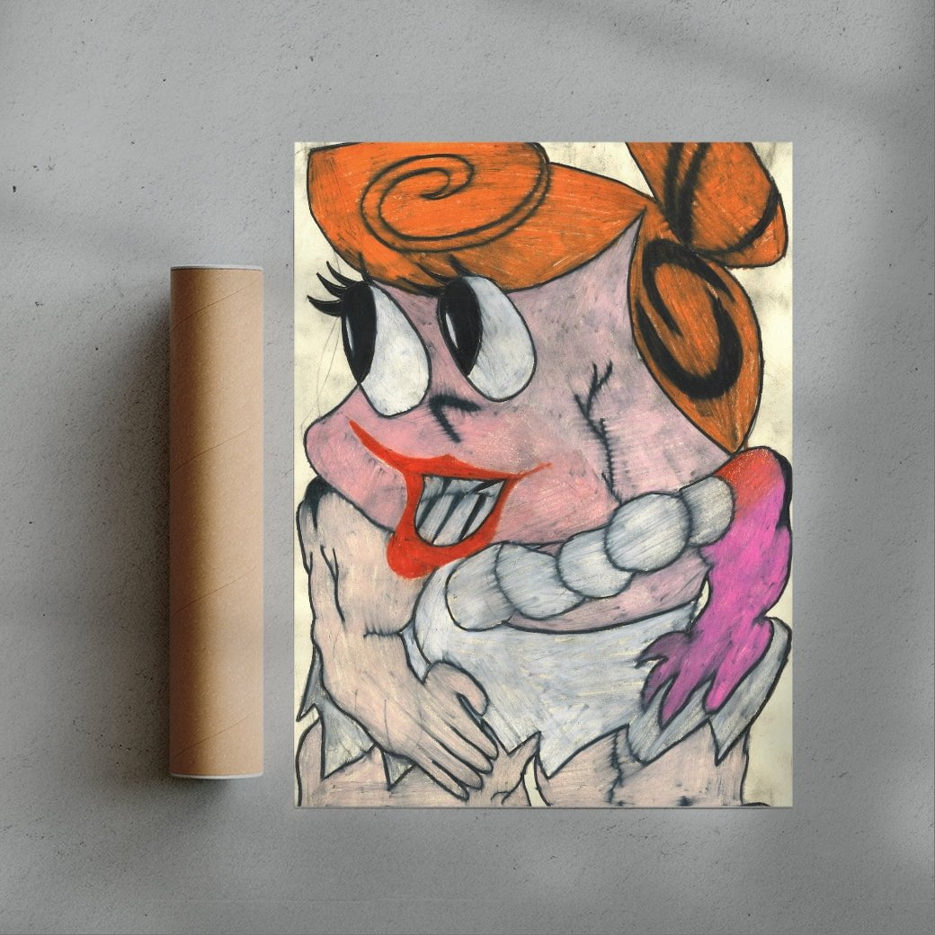 Wilma flintstone contemporary wall art print by Austin Ansbro - sold by DROOL