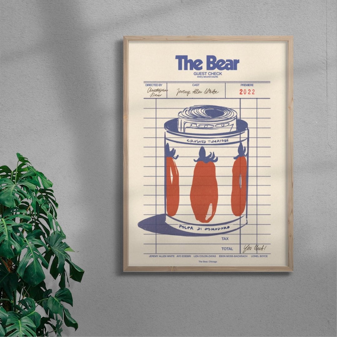 The Bear contemporary wall art print by Justyna Frąckiewicz - sold by DROOL