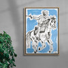 Cowboy Chase contemporary wall art print by Caitlin Flood-Molyneux - sold by DROOL