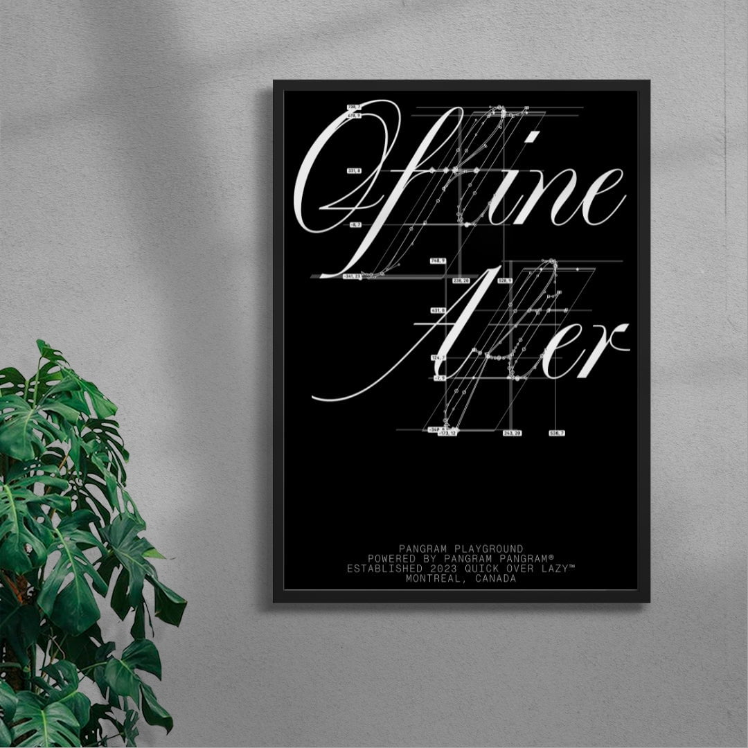 Offline contemporary wall art print by Pangram Pangram Foundry - sold by DROOL