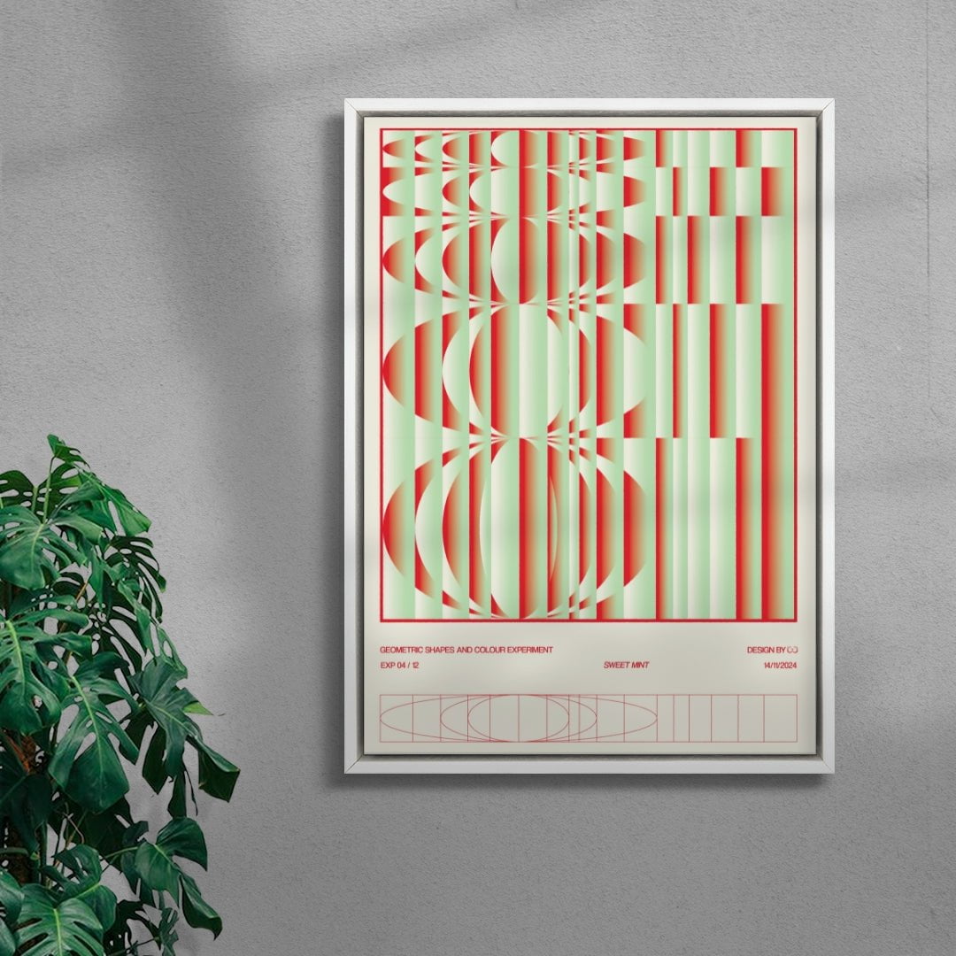 Sweet Mint contemporary wall art print by Coveposter - sold by DROOL