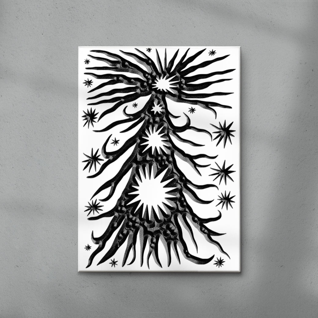 FOSSIL-COMET contemporary wall art print by Célestin Krier - sold by DROOL