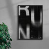 Run contemporary wall art print by Meindl Taxer - sold by DROOL