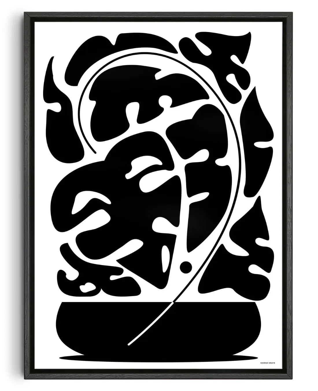 Monstera contemporary wall art print by Konrad Grafik - sold by DROOL