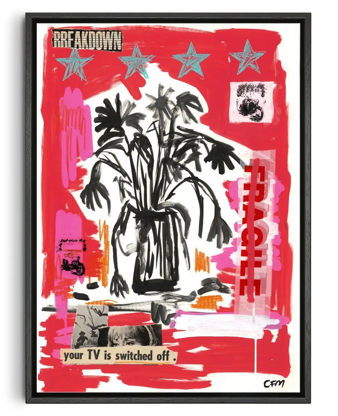 Switched Off contemporary wall art print by Caitlin Flood-Molyneux - sold by DROOL