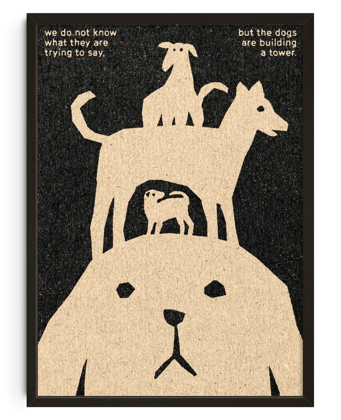 The Dogs Are Building A Tower contemporary art print by David Schmitt - sold by DROOL