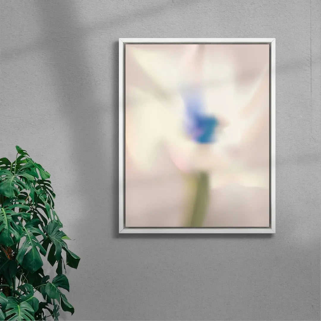 REV_WHITE FLOWER contemporary wall art print by Federico Sánchez - sold by DROOL