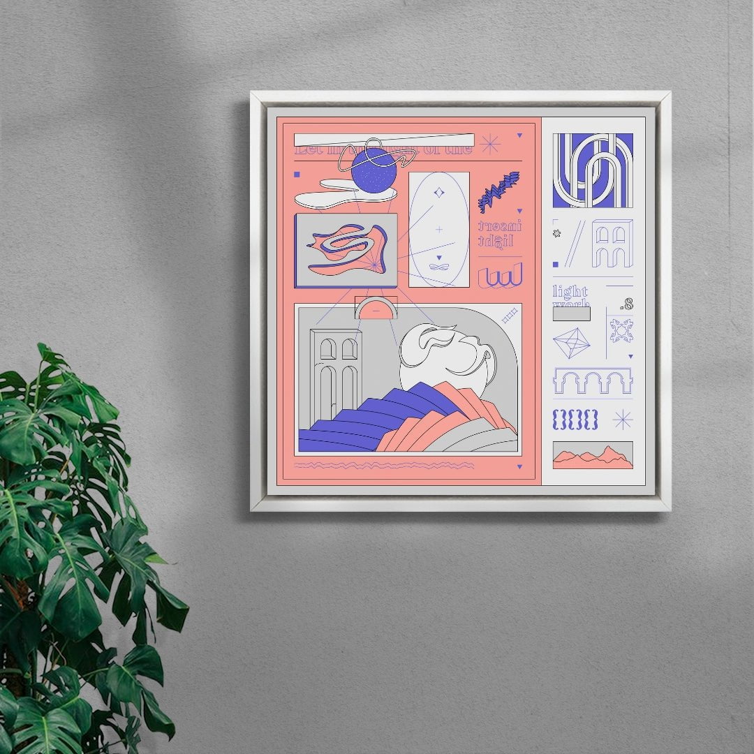 Light Work contemporary wall art print by Vladimir Hadzic - sold by DROOL