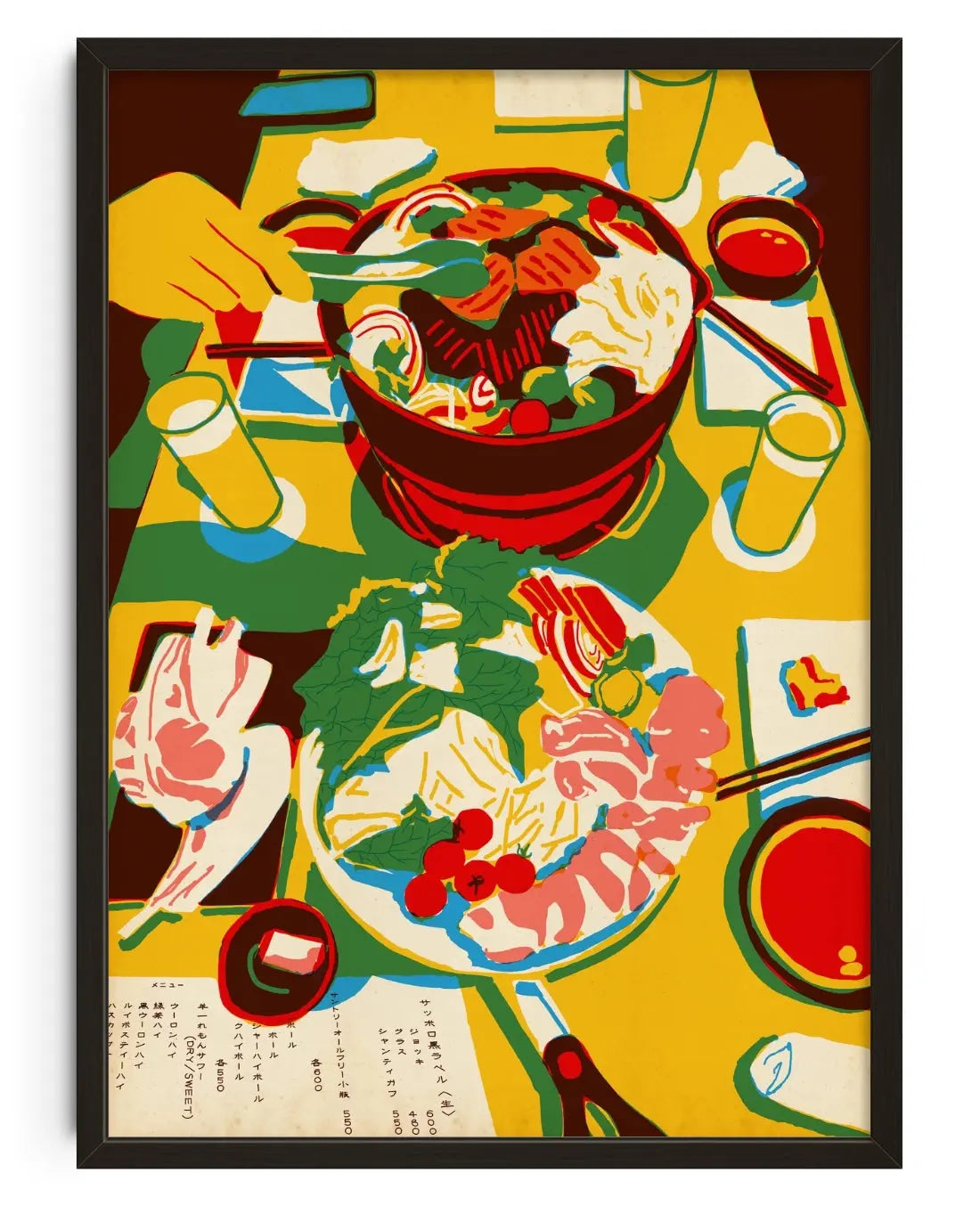 A Tokyo Yakiniku Night contemporary art print by Qi Ren - sold by DROOL