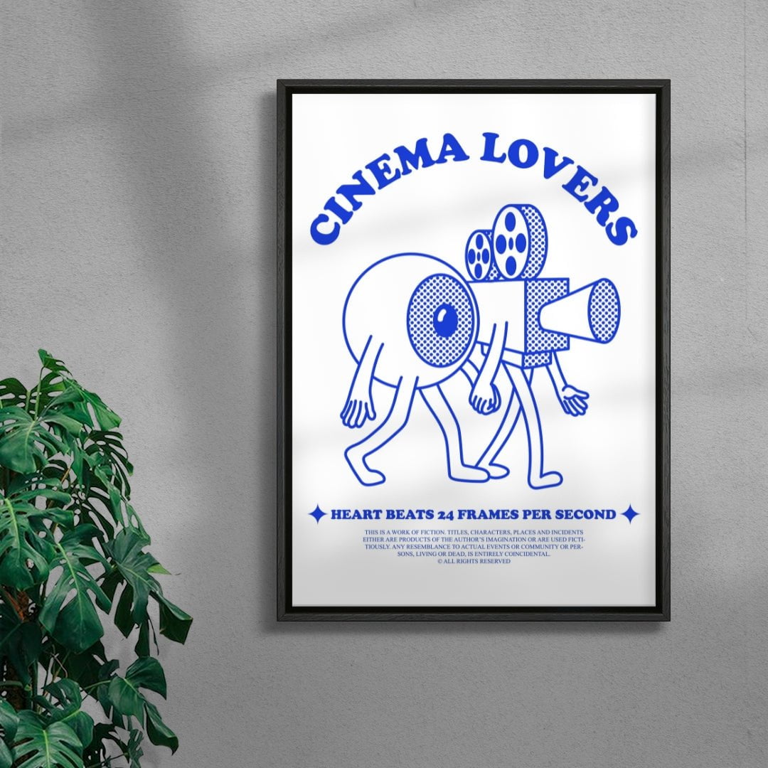 Cinema Lovers contemporary wall art print by Carilla Karahan - sold by DROOL