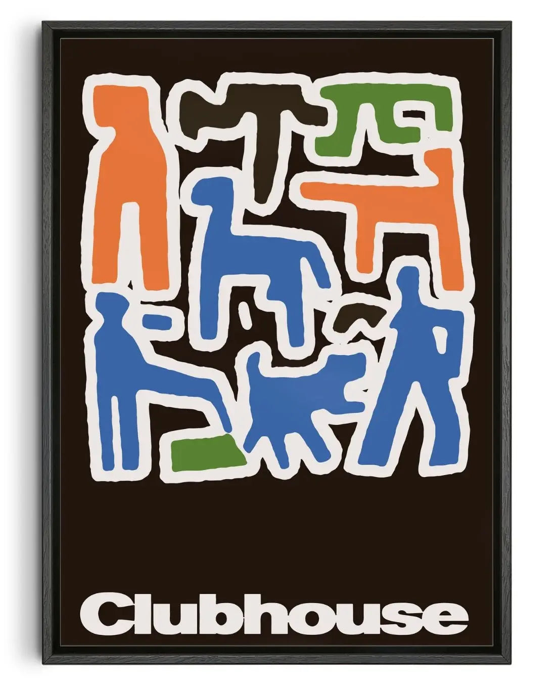 Clubhouse contemporary wall art print by Will Da Costa - sold by DROOL