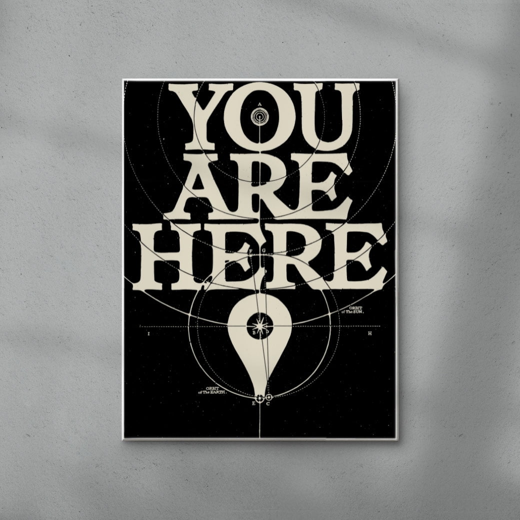 You Are Here contemporary wall art print by Pavel Ripley - sold by DROOL